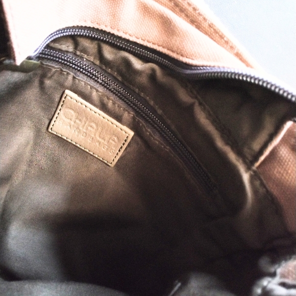 Chala Patch Women's Canvas Crossbody Messenger Bag With Cute Dog Keychain Mauve - Picture 3 of 10